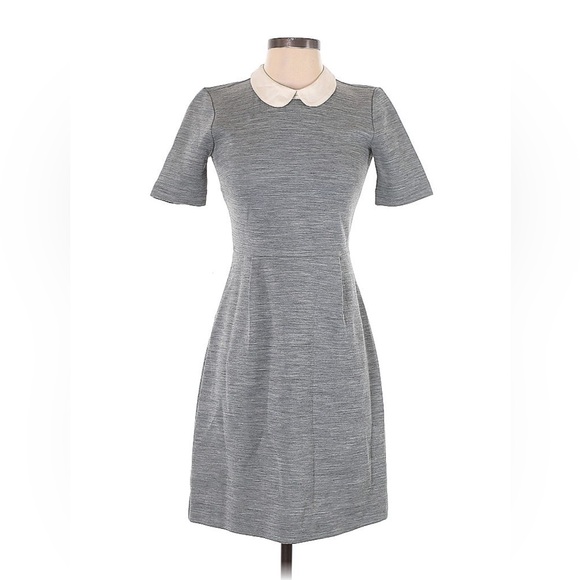J. Crew Dresses & Skirts - J. Crew Wool Pencil Dress with Silk Peter Pan Collar
